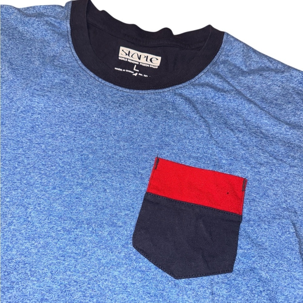 Staple Blue and Red Men's Shirt T-Shirt - Picture 3 of 5